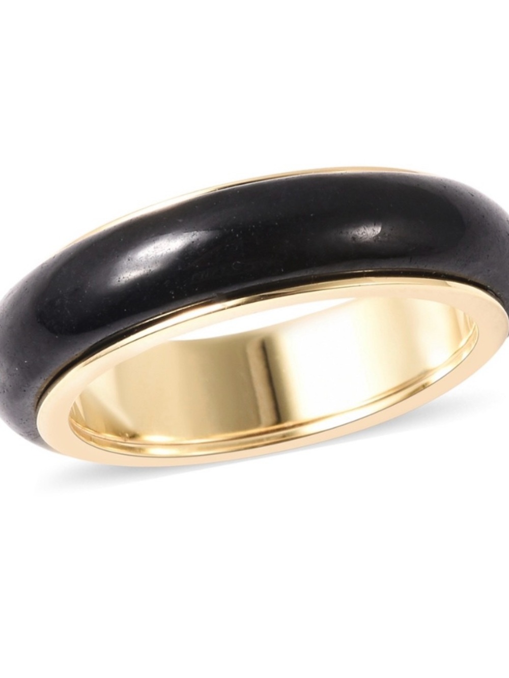 Black Jade Spinner Band Ring